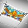 FALE QTUOM 2 Pcs Stained GlassFluorescent Light Cover for Classroom Magnetic Fluorescent Light Covers for Office Classroom Home Drop Ceiling 4 X 2 Feet