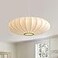 Fivemengo 20 Inch Lantern Pendant Light White Imitation Silk Lampshade Bubble Pendant Light Fixture Ceiling Hanging Lamp Chandelier for Living Dinning Room Kitchen Island Bedroom Restaurant Cafe