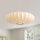 Fivemengo 20 Inch Lantern Pendant Light White Imitation Silk Lampshade Bubble Pendant Light Fixture Ceiling Hanging Lamp Chandelier for Living Dinning Room Kitchen Island Bedroom Restaurant Cafe