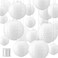 ZEONHAK 40 Pack 6 8 10 12 Inches White Paper Lantern Decorative Round Paper Lanterns for DIY Crafts Wedding Party Decoration 10 Pack for Each Size