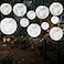 Baquler 12 Pcs 12 Moon Lanterns Ceiling Hanging Decor Outer Space Moon Party Decorations Hanging Ball Paper Lanterns Round for Room Classroom Birthday Wedding Anniversary Party