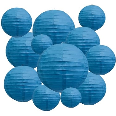 Zankubom 20Pcs Royal Blue Paper Lanterns for Parties 6 8 10 12 Chinese Asian Hanging Round Paper Lanterns for Birthday Wedding Halloween Christmas Home Decor Party Decor