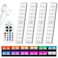 Diomart 48 LED Under Cabinet Lighting Wireless 15 Colors Changeable Rechargeable RGB Under Cabinet Lights Remote Control Under Counter Lights Mini Night Light Bar for Indoor Display Shelf 4 Pack
