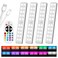 Diomart 48 LED Under Cabinet Lighting Wireless 15 Colors Changeable Rechargeable RGB Under Cabinet Lights Remote Control Under Counter Lights Mini Night Light Bar for Indoor Display Shelf 4 Pack