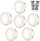 Bawoo LED Puck Lights 6 Pack Remote Control Warm White Brightness Dimmable Battery Powered Touch Closet Cupboard Kitchen Wardrobe Lights