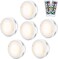 Bawoo LED Puck Lights 6 Pack Remote Control Warm White Brightness Dimmable Battery Powered Touch Closet Cupboard Kitchen Wardrobe Lights