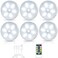 Lightbiz LED Closet Lights Wireless Motion Sensor Puck Light Newest Version USB Rechargeable Dimmer Step Light with Remote Night Safe Lighting for Under Cabinet Counter Kitchen Hallway Stairs 6 Pack