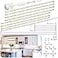 WOBANE LED Display Light Kit Set of 8x12 inch LED Strip Bar Cabinet Lighting for Showcase BookshelfKitchen CounterShelvesRope Lighting with 24W Adapter6000K White DIY LampCross Light