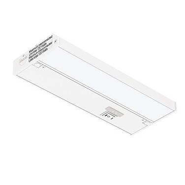 Getinlight 9inch 3 Color Levels LED Under Cabinet Lighting Hardwired or Pluggedin Selectable 2700K3000K4000K Dimmable White Finished IN02100