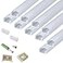 THMOOTHER LED Strip U Channel Diffuser 10Pack 656FT17X75MM Surface Mounted Tape Light Aluminum Track with Milky Cover CabinetStairsCounterWall Flush Installed Low Profile