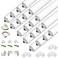 THMOOTHER 20Pack 33FT 1Meter V Shape LED Strip Aluminum Channel Diffuser System Extruded Alu Track Milky Cover with Corner Connector and Mounting KitEasy Cut and Installed Curved Lens Profile