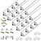 THMOOTHER 20Pack 33FT 1Meter V Shape LED Strip Aluminum Channel Diffuser System Extruded Alu Track Milky Cover with Corner Connector and Mounting KitEasy Cut and Installed Curved Lens Profile