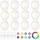 Yiliaw 12 Pack LED Puck Lights Remote Control 16 Color Changeable Under Cabinet Lights Battery Operated Lights Night Light with Dimmer Timmer for Closet Bedroom Kitchen White