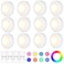 Yiliaw 12 Pack LED Puck Lights Remote Control 16 Color Changeable Under Cabinet Lights Battery Operated Lights Night Light with Dimmer Timmer for Closet Bedroom Kitchen White