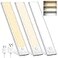 DEALGADGETS Under Cabinet Lights Motion Sensor 3 Color Temperatures LED Closet Light USBC Rechargeable Under Counter Lights Night Light for Kitchen Wardrobe Silver 3 Color 807 Inch 3 Pack