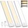 DEALGADGETS Under Cabinet Lights Motion Sensor 3 Color Temperatures LED Closet Light USBC Rechargeable Under Counter Lights Night Light for Kitchen Wardrobe Silver 3 Color 807 Inch 3 Pack