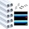 Muzata 10Pack 66FT2M Excellent Spotless LED Channel with Thicker Milky White Cover No Hot Spots Sliver Deeper LED Strip Diffuser Channel U108 WW 2M
