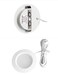 Getwefire Dimmable 2pcsLots recessed installtion 3w DC 12v led PuckUnder Cabinet Light led Spotlight Pure White or Warm White with 1pcs Connection Box Warm White White Shell