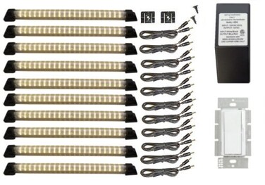 Inspired LED LED Hardwire Kitchen Kit Ten Warm White Designer Series Panels LED Dimming System