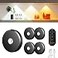 MEKKLEON Puck Lights with Remote Control Rechargeable Wireless Under Cabinet Lighting 5 Pcs Dark Grey Tap Push Touch Lights for Counter Shelf Bookcase