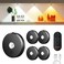 MEKKLEON Puck Lights with Remote Control Rechargeable Wireless Under Cabinet Lighting 5 Pcs Dark Grey Tap Push Touch Lights for Counter Shelf Bookcase