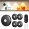MEKKLEON Puck Lights with Remote Control Rechargeable Wireless Under Cabinet Lighting 5 Pcs Dark Grey Tap Push Touch Lights for Counter Shelf Bookcase