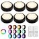 Alivation Puck Lights with Remote Control LED Under Cabinet Lighting Wireless LED Light Battery Operated Tap Battery Powered Stick on Push Lights for Closet Kitchen Wall Counter Black