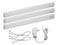 PureOptics LED Under Cabinet Lighting Kit 3Bars 9 Inches Each DIY ToolFree Installation Warm White 2700K 1080 Lumens 15 Watts Home Accent LEDUC93WK