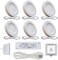 VST Under Cabinet Lights Plug in with Wired Touch Dimmer SwitchRecessed or Surface MountNatural White 3000K 12V 2W12W Total 60W Equivalent6 Pack White Puck Lights Fixtures