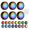 SIXDEFLY Wireless 16 Color Changing LED Puck Light 6 Pack LED Under Cabinet Lighting Closet Light Battery Powered Night Lights with Remote Control Dimmer Timing Function