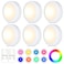 Yiliaw 6 Pack LED Puck Lights Remote Control 16 Color Changeable Under Cabinet Lights Battery Operated Lights Night Light with Dimmer Timmer for Closet Bedroom Kitchen White