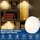 Yiliaw 6 Pack LED Puck Lights Remote Control 16 Color Changeable Under Cabinet Lights Battery Operated Lights Night Light with Dimmer Timmer for Closet Bedroom Kitchen White