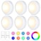 Yiliaw 6 Pack LED Puck Lights Remote Control 16 Color Changeable Under Cabinet Lights Battery Operated Lights Night Light with Dimmer Timmer for Closet Bedroom Kitchen White