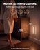 AMETHEUS 6Pack Under Cabinet Lighting 34 LED Rechargeable Battery Motion Sensor Light Indoor Dimmable 3 Color Temps Magnetic Closet Lights Wireless Under Counter Lights for Kitchen 8inch