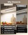 EZVALO Under Cabinet Lighting with Charging Station Rechargeable Motion Sensor Light Indoor Dimmable Closet Lights Wireless 6500K Motion Activated Under Counter Lights for KitchenPantry3 Pcs