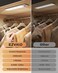 EZVALO 10inch Under Cabinet Lighting LED Motion Sensor Light Indoor 2400mAh USB Rechargeable Closet Lights Dimmable Magnetic Wireless Under Counter Lights for Kitchen Pantry Stairs 2 Pack