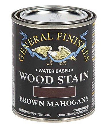 General Finishes Water Based Wood Stain 1 Pint Brown Mahogany