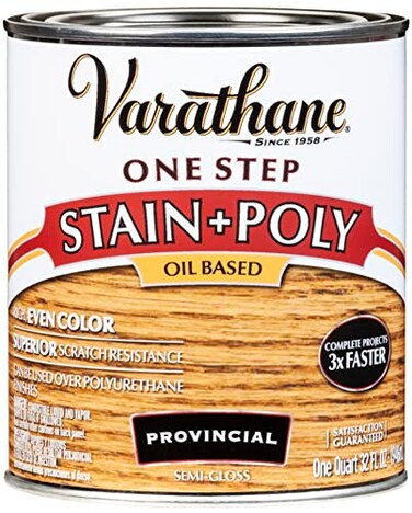 Varathane 225245H OilBased One Step Stain Poly Quart Provincial