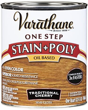 Varathane 225246H OilBased One Step Stain Poly Quart Traditional Cherry