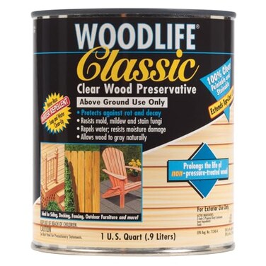 Rust-Oleum RustOleum WOODLIFE 902 Wolman Classic Clear Wood PreservativeAbove Ground Quart 095 Liters