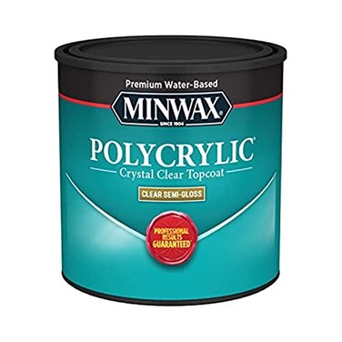 Minwax 12 pt 24444 Clear Polycrylic WaterBased Protective Finish SemiGloss