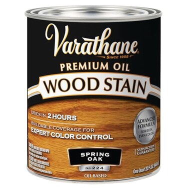 Varathane 1 qt RustOleum Brands 211715H Spring Oak Varathane OilBased Interior Wood Stain