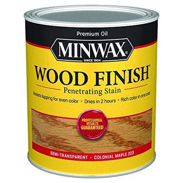 Minwax 70005444 Wood Finish Colonial Maple 1 Quart