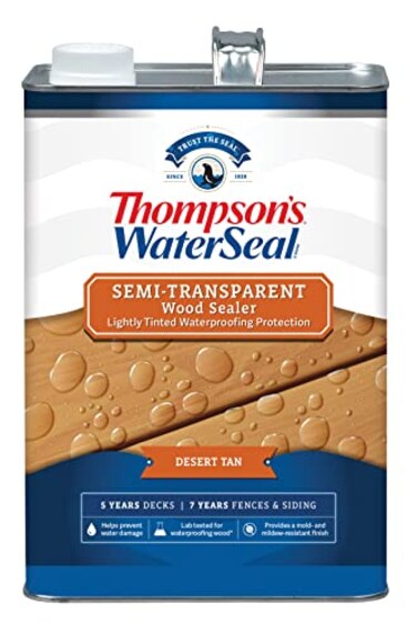 Thompson's Thompsons WaterSeal SemiTransparent Waterproofing Wood Stain and Sealer Desert Tan 1 Gallon