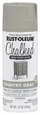 Rust-Oleum RustOleum Country Gray Chalked AllinOne Ultra Matte Spray Paint One Coat Coverage No Primer Sanding Or Topcoat Needed Easy Spray Application Made in USA 12 OZ