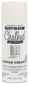 Rust-Oleum RustOleum Chiffon Cream Chalked AllinOne Ultra Matte Spray Paint One Coat Coverage No Primer Sanding Or Topcoat Needed Easy Spray Application Made in USA 12 OZ