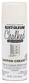 Rust-Oleum RustOleum Chiffon Cream Chalked AllinOne Ultra Matte Spray Paint One Coat Coverage No Primer Sanding Or Topcoat Needed Easy Spray Application Made in USA 12 OZ