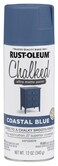 Rust-Oleum RustOleum Coastal Blue Chalked AllinOne Ultra Matte Spray Paint One Coat Coverage No Primer Sanding Or Topcoat Needed Easy Spray Application Made in USA 12 OZ