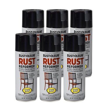 Rust-Oleum RustOleum 2152156PK Stops Rust Rust Reformer Spray 1025 oz Black 6 Pack