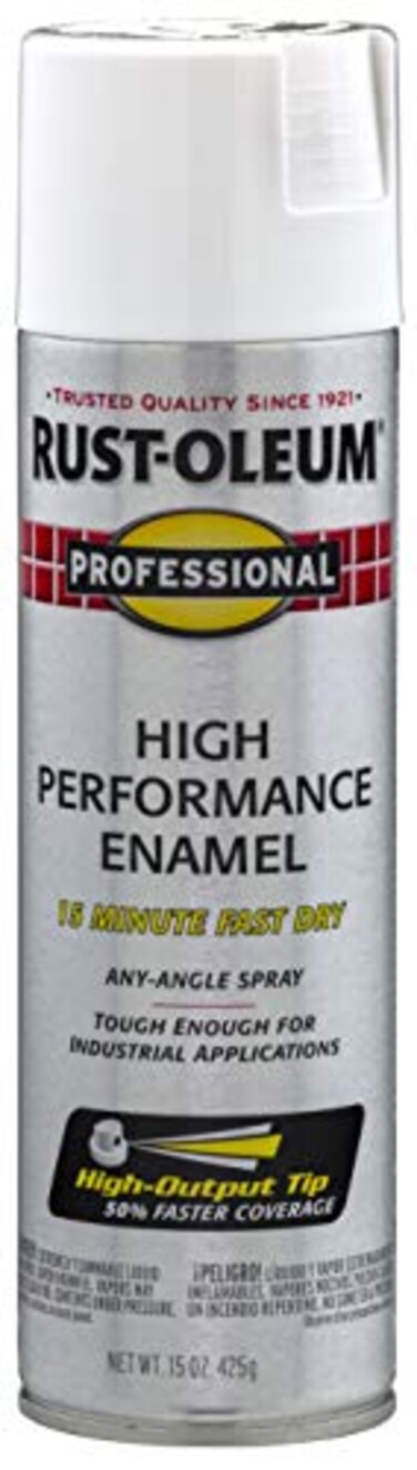 Rust-Oleum RustOleum 7590838 Professional High Performance Enamel Spray Paint 15 oz Flat White
